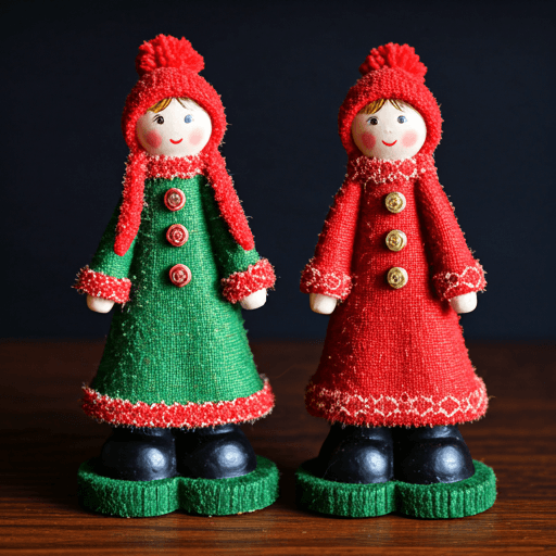 Holiday themed nesting dolls
